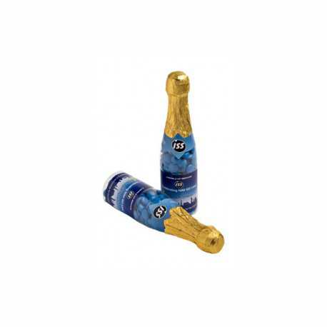 Promotional Chocolates - Champagne Bottle Filled with Choc Beans 220G X 2 Stickers (Mixed Colours)