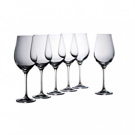 Printed Glasses - Vinoteca White Wine 370ml Set of 6 Gift Boxed