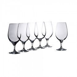 Printed Glasses - Vinoteca Water 400ml Set of 6 Gift Boxed
