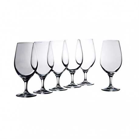 Printed Glasses - Vinoteca Water 400ml Set of 6 Gift Boxed