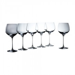 Printed Glasses - Vinoteca Burgundy 570ml Set of 6 Gift Boxed