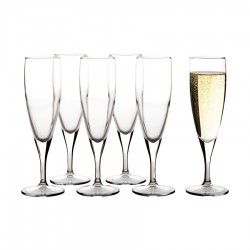 Printed Glasses - Premier Flute 220ml Set of 6 Gift Boxed