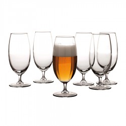 Printed Glasses - Cuvee Footed Beer 450ml Set of 6 Gift Boxed
