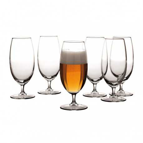 Printed Glasses - Cuvee Footed Beer 450ml Set of 6 Gift Boxed