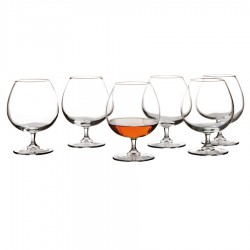 Printed Glasses - Cuvee Brandy 540ml Set of 6 Gift Boxed