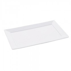 White Basics Cosmopolitan Rectangular Plate