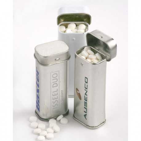 Sweets in Tin Packs - Stand Up Hinge Tin with Sugar Free Mints