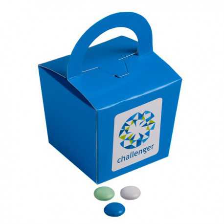 Promotional Chocolates - Coloured Noodle Box Filled with Choc Beans (Mixed Colours) 100G