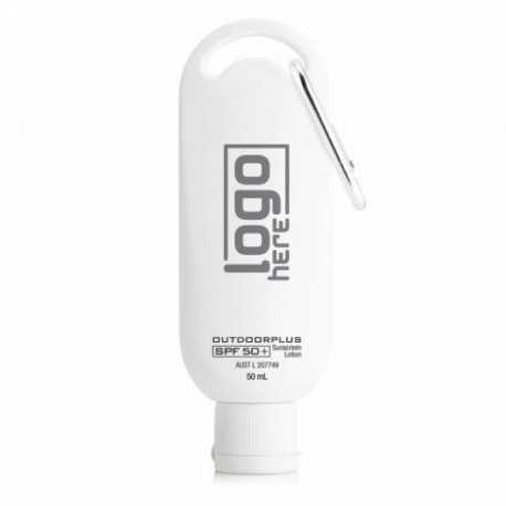 Sunscreen & Lip Balm - SPF50+ 50ml Sunscreen on Carabiner