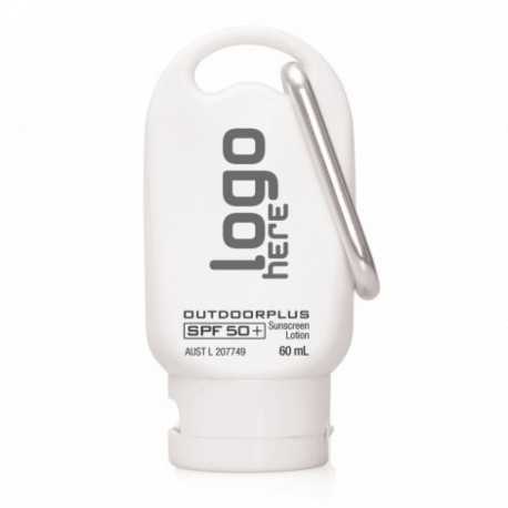 Sunscreen & Lip Balm - SPF50+ 60ml Australian Made Sunscreen on Carabiner
