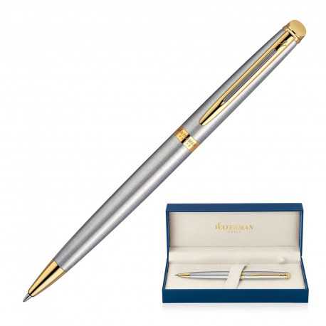 Metal Pen Ballpoint Waterman Hemisphere - Brushed Stainless GT