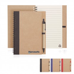 Eco Notebook Recycled Paper Spiral Bound with Z244